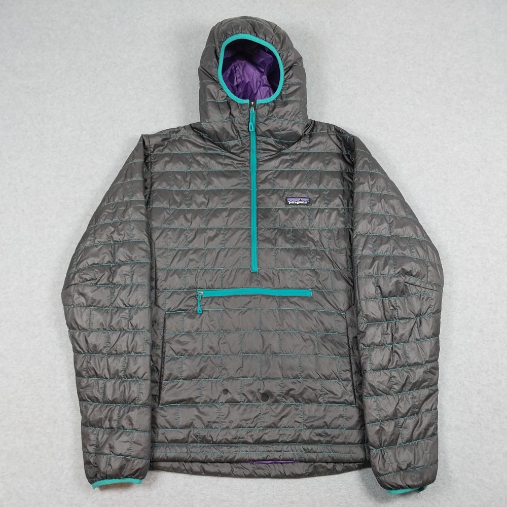 Patagonia Nano Puff Bivy Mens Medium Gray Packable Pullover 84186